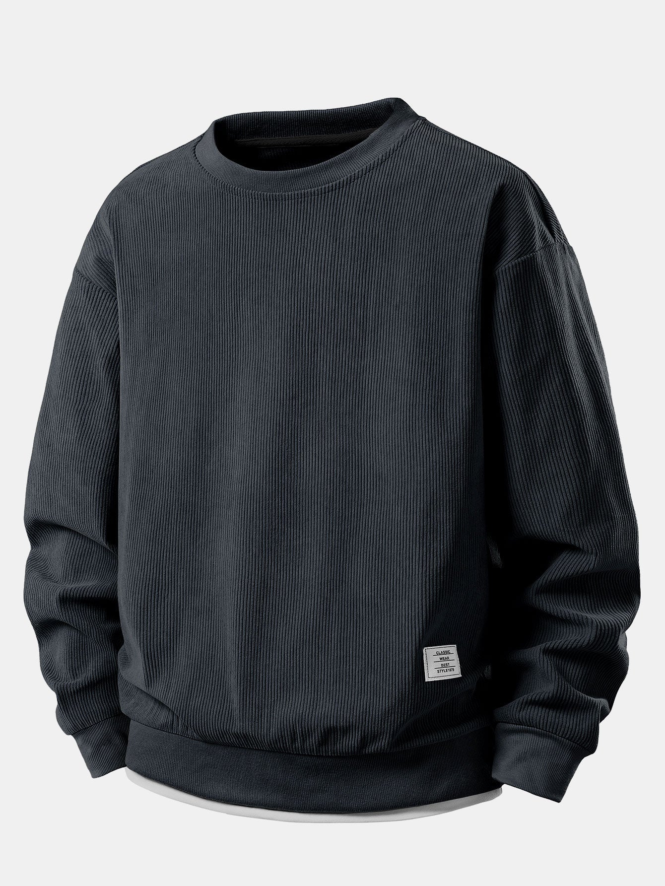 2 In 1 Crew Neck Stretch Corduroy Sweatshirt & Straight Leg Corduroy Pants